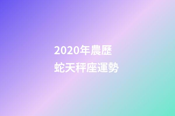2020年農歷蛇天秤座運勢 (2020年農歷蛇天秤座運勢怎么樣)